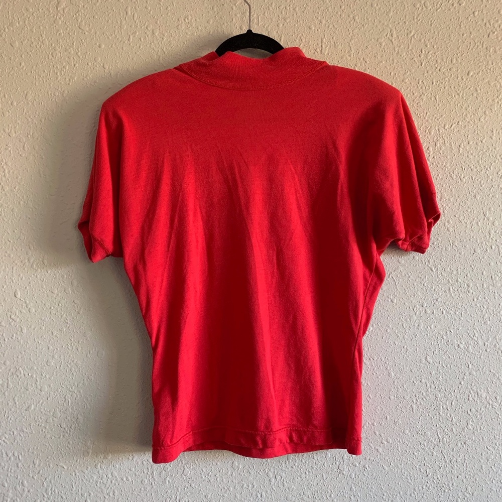 Vintage red shoulder pad shirt